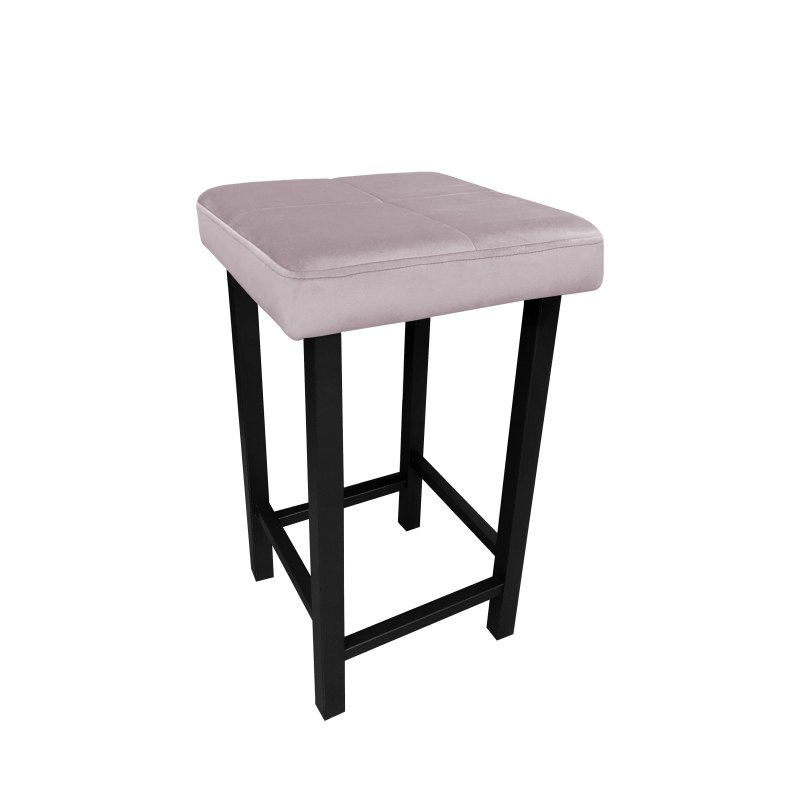 Taboret KLASYK tkanina Welur stelaż metalowy