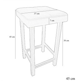 Taboret Klasyk Loft – stołek loftowy metalowy