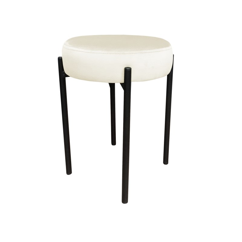 Taboret DIOR stelaż metalowy tkanina Welur