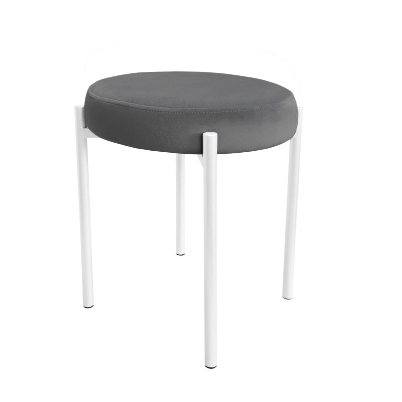 Taboret DIOR stelaż metalowy tkanina Welur