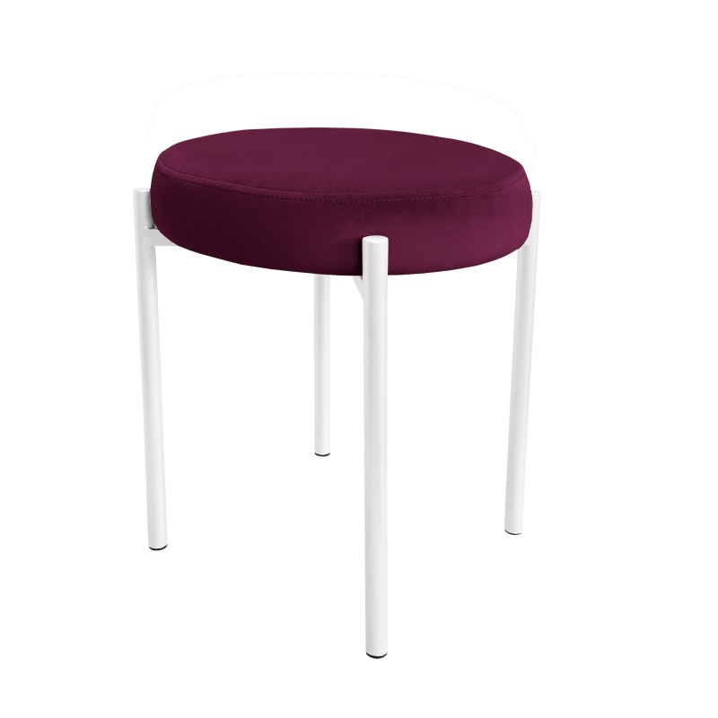 Taboret DIOR stelaż metalowy tkanina Welur