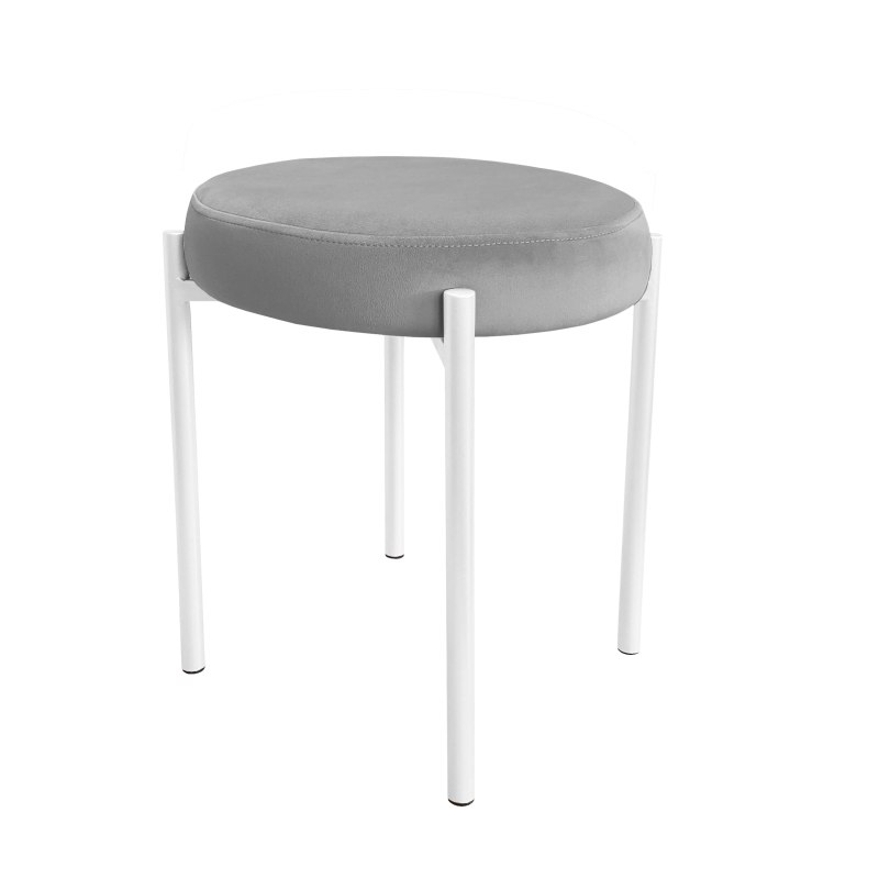 Taboret DIOR stelaż metalowy tkanina Welur