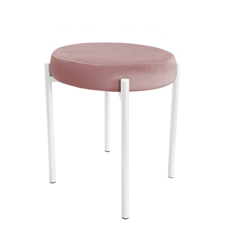 Taboret DIOR stelaż metalowy tkanina Welur