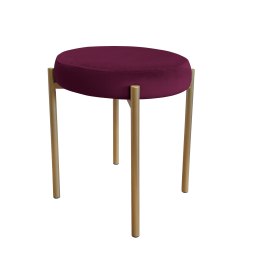 Taboret DIOR stelaż metalowy tkanina Welur
