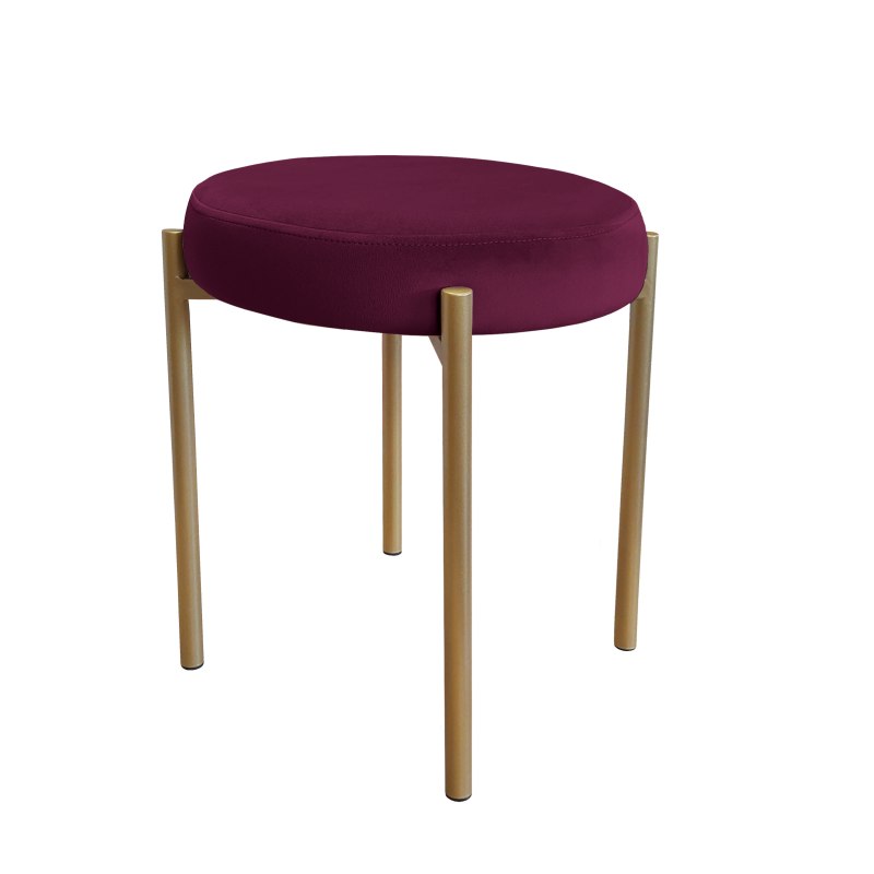 Taboret DIOR stelaż metalowy tkanina Welur