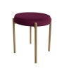 Taboret DIOR stelaż metalowy tkanina Welur