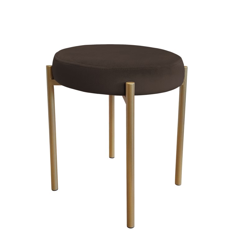 Taboret DIOR stelaż metalowy tkanina Welur