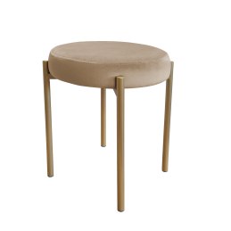 Taboret DIOR stelaż metalowy tkanina Welur