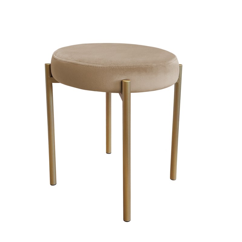 Taboret DIOR stelaż metalowy tkanina Welur