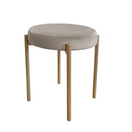 Taboret DIOR stelaż metalowy tkanina Welur