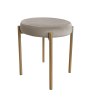 Taboret DIOR stelaż metalowy tkanina Welur