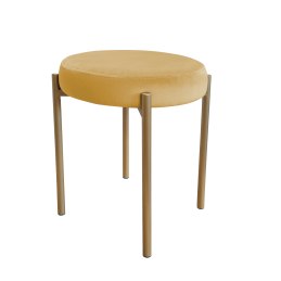 Taboret DIOR stelaż metalowy tkanina Welur