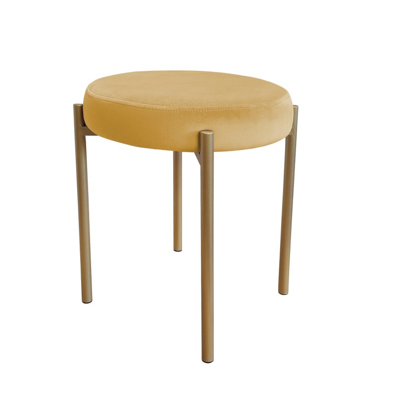 Taboret DIOR stelaż metalowy tkanina Welur