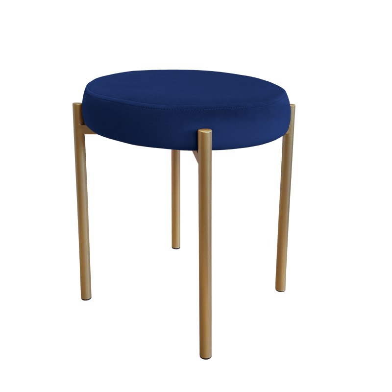Taboret DIOR stelaż metalowy tkanina Welur