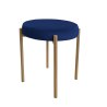 Taboret DIOR stelaż metalowy tkanina Welur