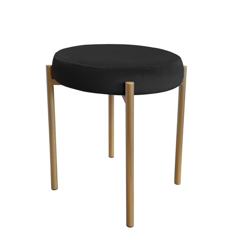 Taboret DIOR stelaż metalowy tkanina Welur