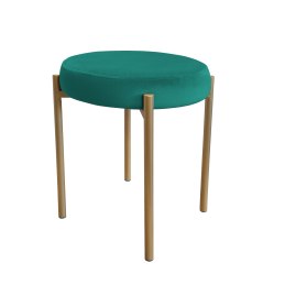 Taboret DIOR stelaż metalowy tkanina Welur