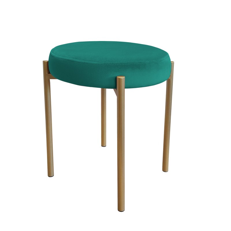 Taboret DIOR stelaż metalowy tkanina Welur