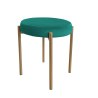 Taboret DIOR stelaż metalowy tkanina Welur