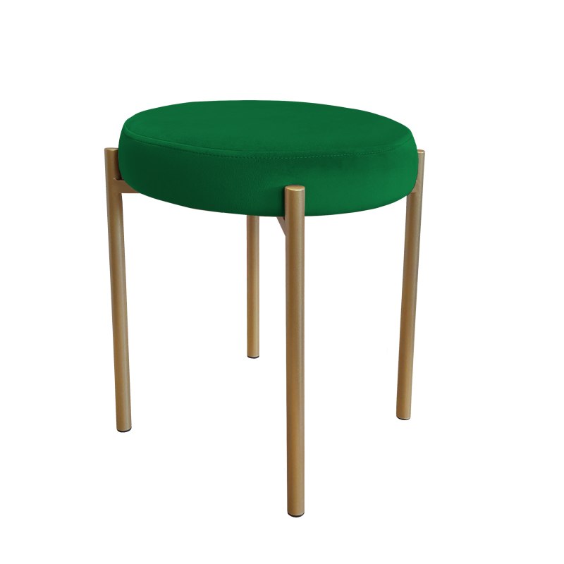 Taboret DIOR stelaż metalowy tkanina Welur