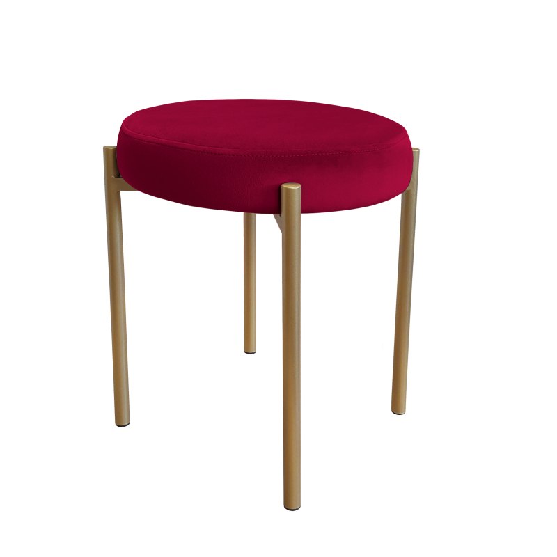 Taboret DIOR stelaż metalowy tkanina Welur
