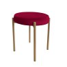 Taboret DIOR stelaż metalowy tkanina Welur