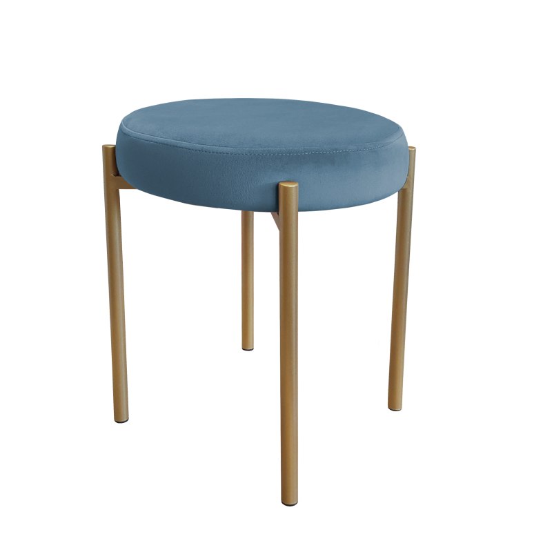 Taboret DIOR stelaż metalowy tkanina Welur