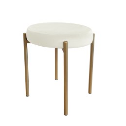 Taboret DIOR stelaż metalowy tkanina Welur