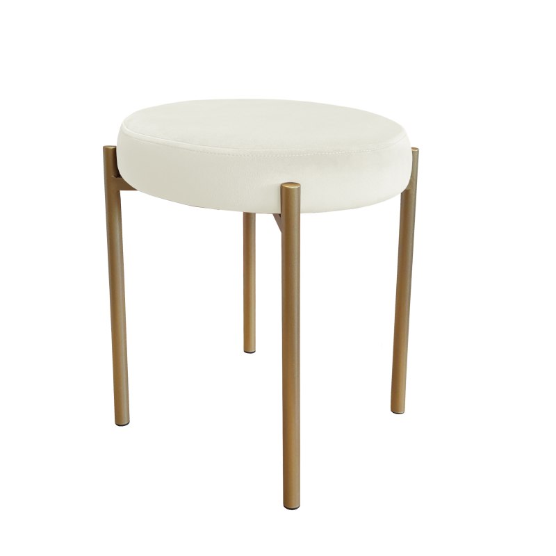 Taboret DIOR stelaż metalowy tkanina Welur