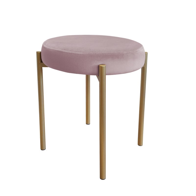 Taboret DIOR stelaż metalowy tkanina Welur