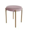 Taboret DIOR stelaż metalowy tkanina Welur