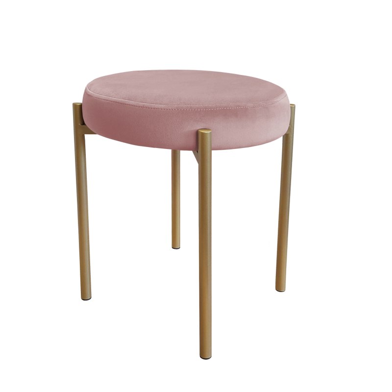 Taboret DIOR stelaż metalowy tkanina Welur