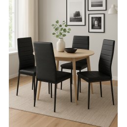 Krzesło Faro – nowoczesne, ergonomiczne, z ekoskóry, metalowe nogi