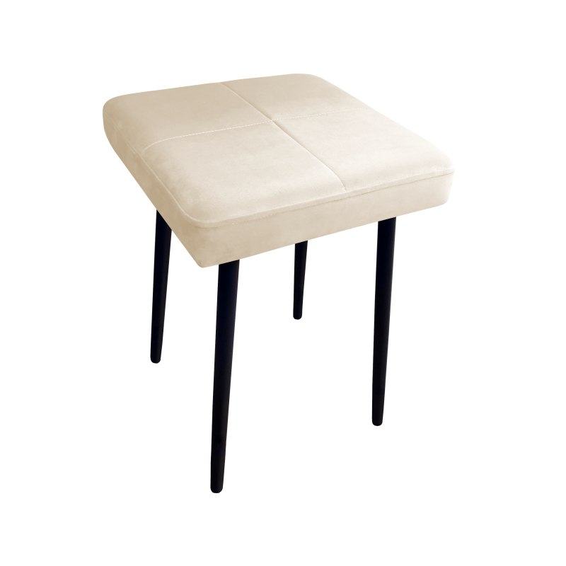 Taboret MAX tkanina Welur stelaż metalowy STOŁEK LOFT