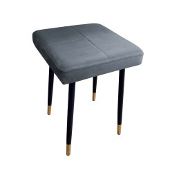 Taboret MAX tkanina Welur stelaż metalowy STOŁEK LOFT