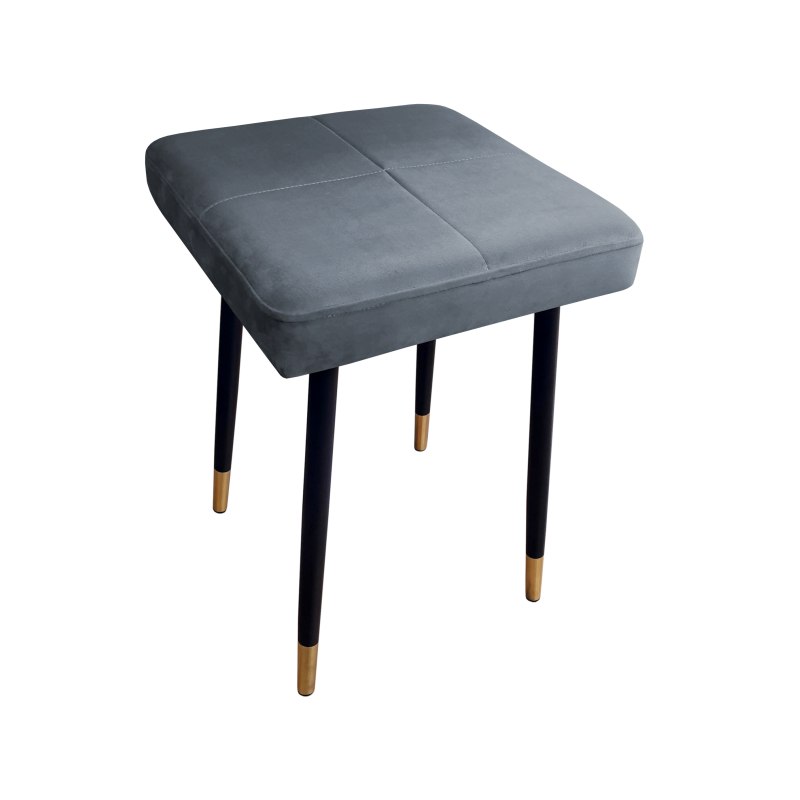 Taboret MAX tkanina Welur stelaż metalowy STOŁEK LOFT