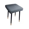 Taboret MAX tkanina Welur stelaż metalowy STOŁEK LOFT