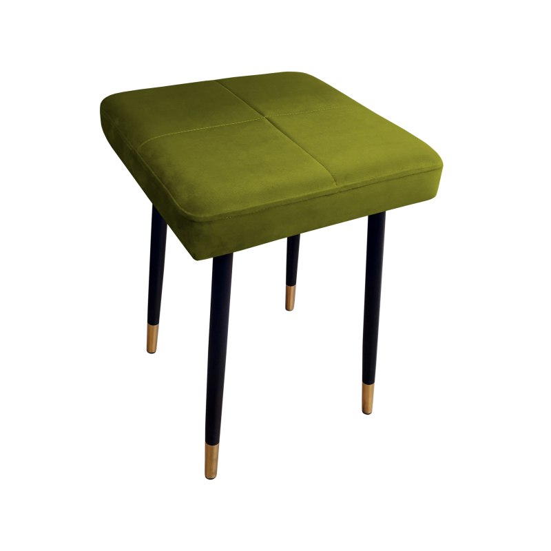 Taboret MAX tkanina Welur stelaż metalowy STOŁEK LOFT
