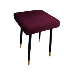 Taboret MAX tkanina Welur stelaż metalowy STOŁEK LOFT