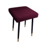Taboret MAX tkanina Welur stelaż metalowy STOŁEK LOFT