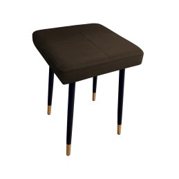 Taboret MAX tkanina Welur stelaż metalowy STOŁEK LOFT
