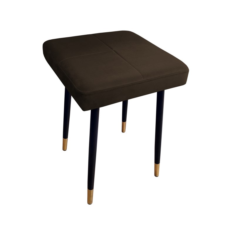 Taboret MAX tkanina Welur stelaż metalowy STOŁEK LOFT