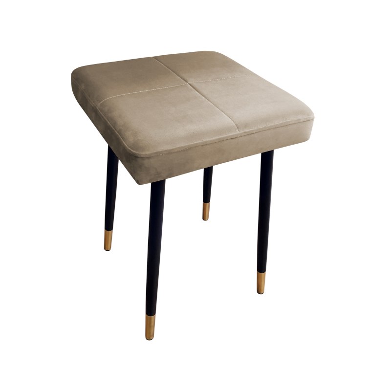 Taboret MAX tkanina Welur stelaż metalowy STOŁEK LOFT