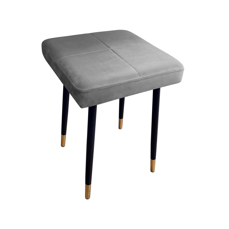 Taboret MAX tkanina Welur stelaż metalowy STOŁEK LOFT