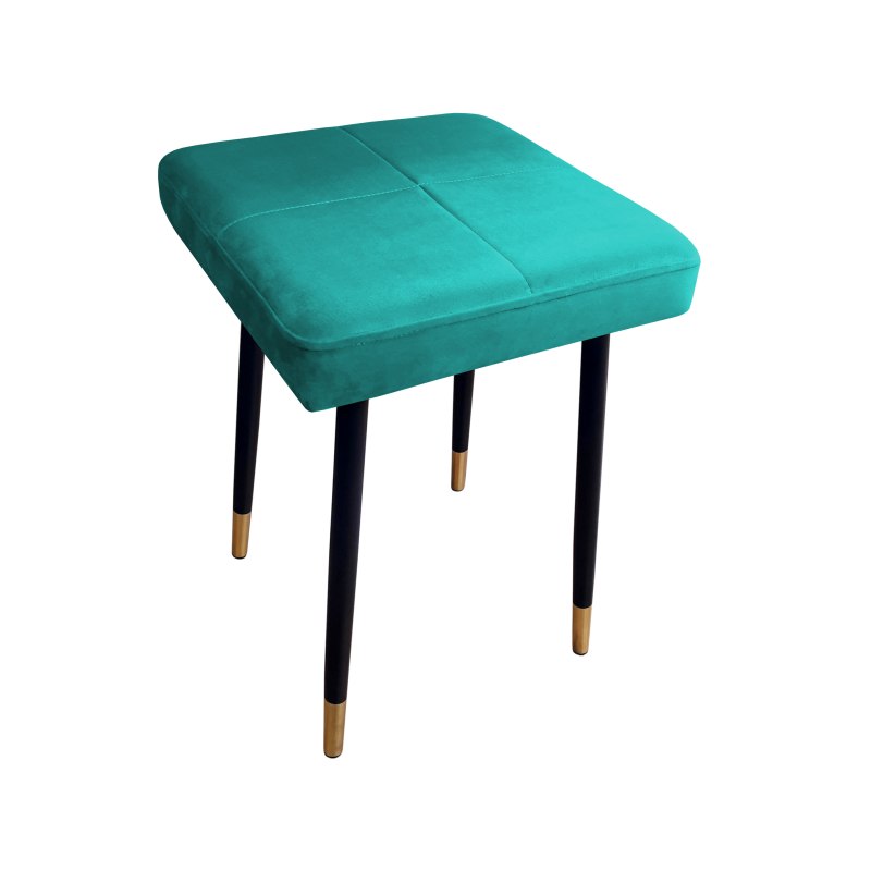 Taboret MAX tkanina Welur stelaż metalowy STOŁEK LOFT