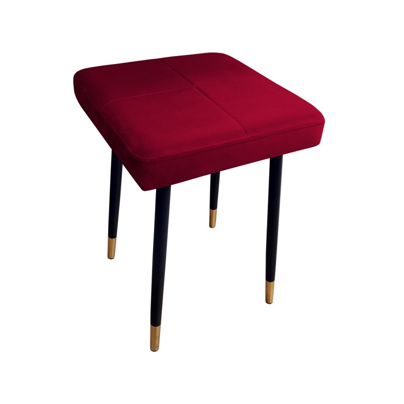 Taboret MAX tkanina Welur stelaż metalowy STOŁEK LOFT