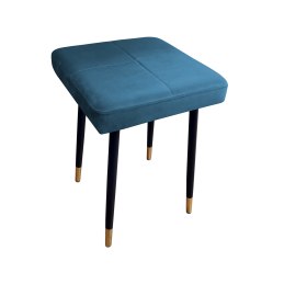 Taboret MAX tkanina Welur stelaż metalowy STOŁEK LOFT