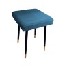 Taboret MAX tkanina Welur stelaż metalowy STOŁEK LOFT