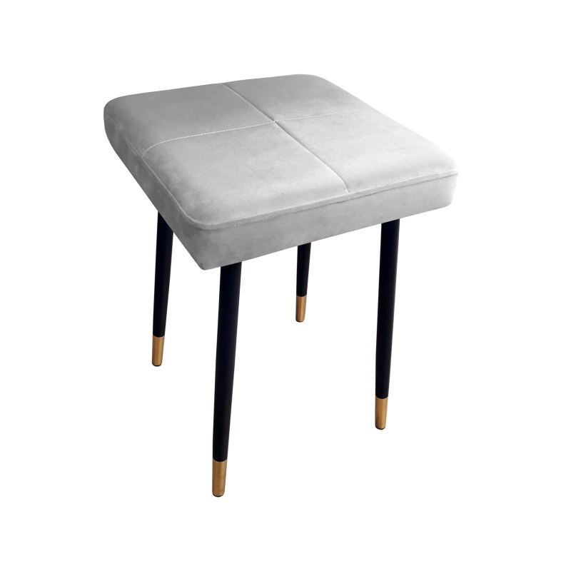Taboret MAX tkanina Welur stelaż metalowy STOŁEK LOFT