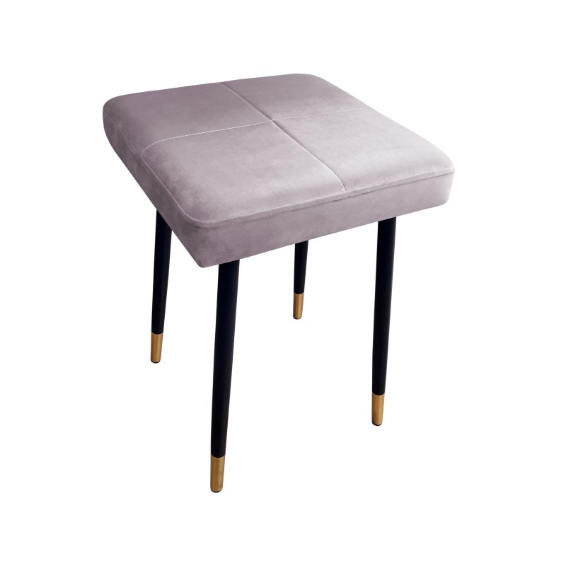 Taboret MAX tkanina Welur stelaż metalowy STOŁEK LOFT
